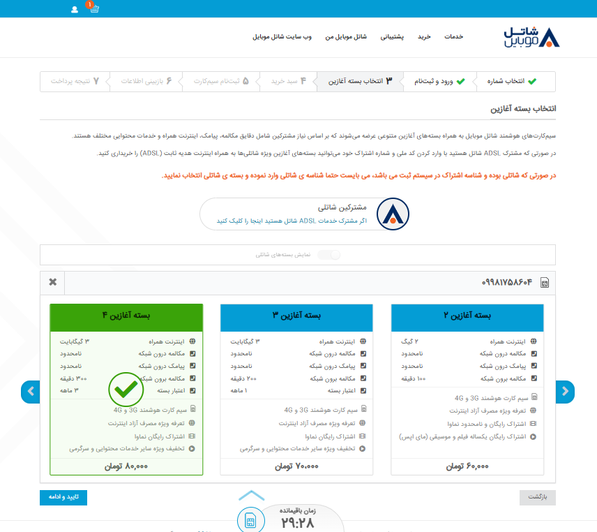 خرید سیم کارت هوشمند شاتل موبایل